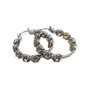 Citrine Hoop Earrings